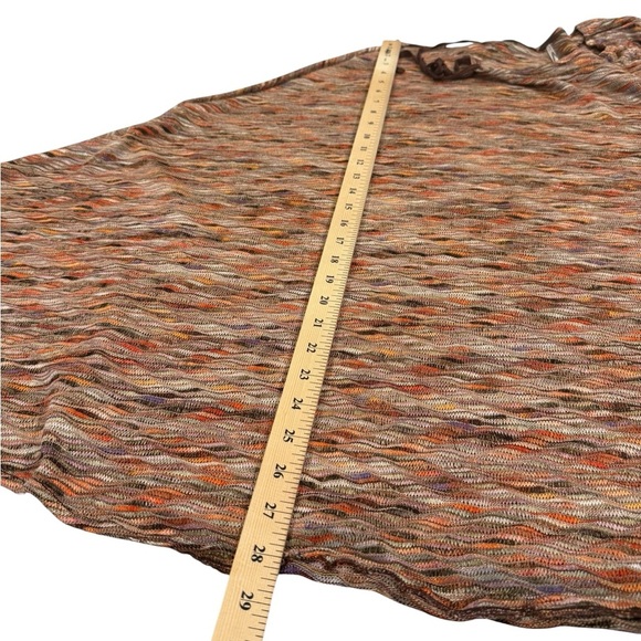 Free People Multicolor Knit Poncho Topper Boho Festival Cape Sweater Oversized S - Picture 12 of 15